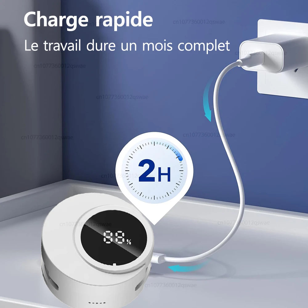 Porte-brosse à dents UV Light Rechargeable Stérilisateur de brosse à dents avec affichage LED Salle de bain Support de brosse à dents électrique mural