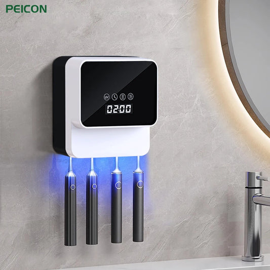 Brosse à dents Sanitizer Bracket Smart UV Chauffage Séchage ToothBrush Support Rechargeable Portable Mural Brosse à dents UV Nettoyant