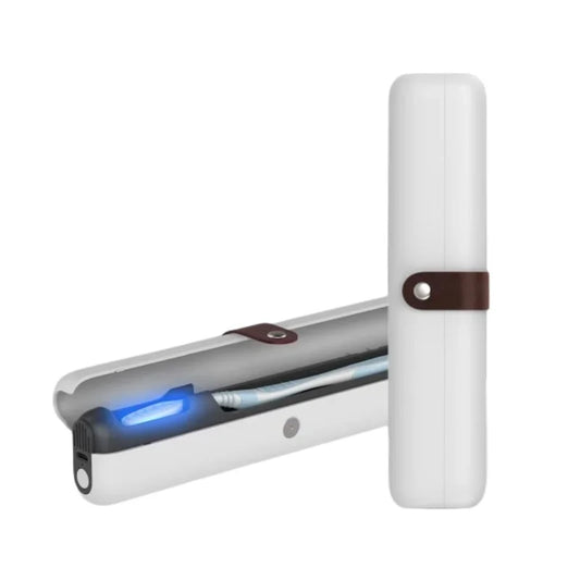 Brosse à dents UV portable Désinfectant Étui de voyage UV-C LED Stérilisation et Stérilisateur Rechargeable Porte-boîte Nettoyant Bureau Accueil