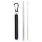 Paille télescopique en acier inoxydable Paille métallique portable avec brosse de nettoyage Voyage Pailles Pique-nique Fournitures de fête Outils de barre