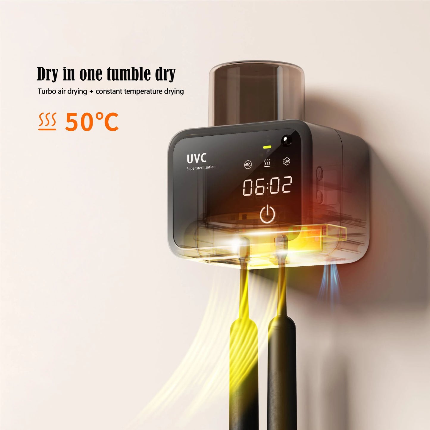 Brosse à dents à écran intelligent avec support LED
