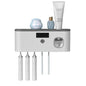 Distributeur de dentifrice et support avec 5 emplacements pour brosse à dents