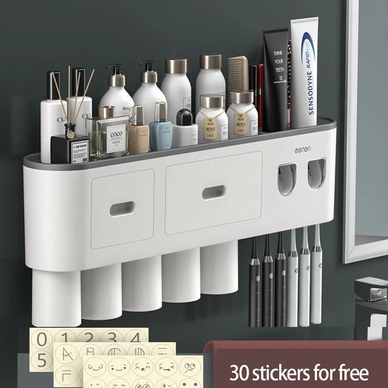 Support de rangement magnétique pour brosse à dents