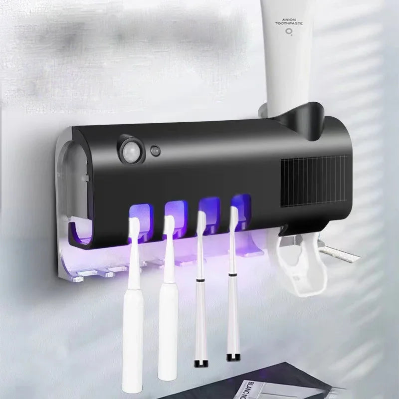 Désinfectant pour brosse à dents avec dentifrice automatique