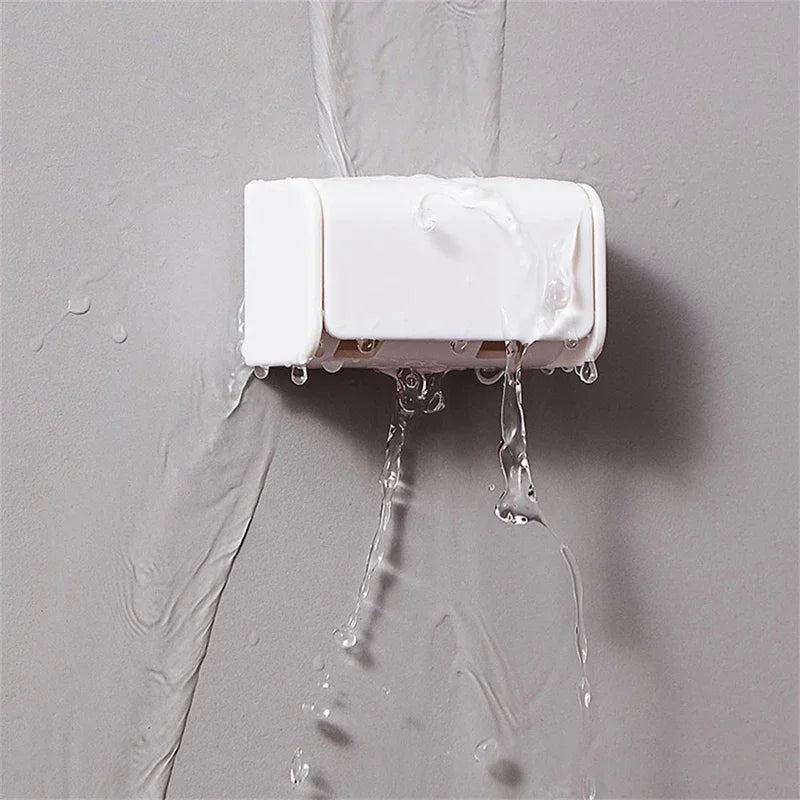 Nouveau porte-brosse à dents de salle de bain, support mural pour dentifrice, porte-brosse à dents sans punch, accessoires de salle de bain
