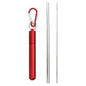 Paille télescopique en acier inoxydable Paille métallique portable avec brosse de nettoyage Voyage Pailles Pique-nique Fournitures de fête Outils de barre