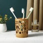 Porte-brosse à dents en bambou accessoires de brosse à dents en bambou organisateur de brosse à maquillage biodégradable (circulaire)
